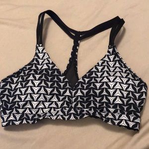 black and white VS bra